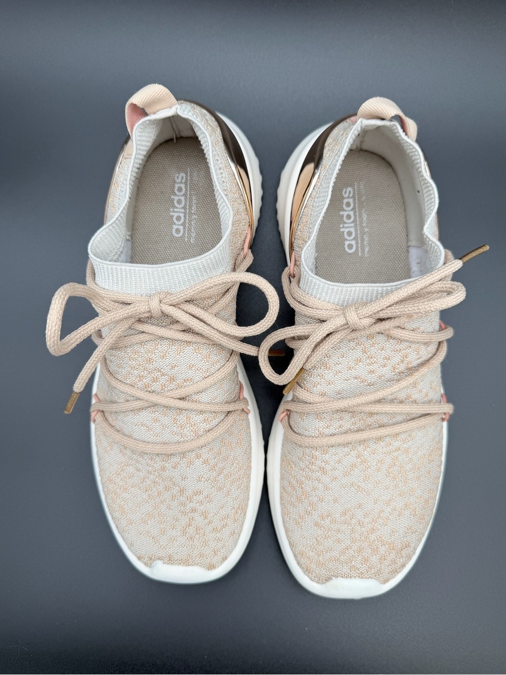 adidas Ultimamotion Sock Sneakers – Cream/Beige & Rose Gold – Women’s 7.5 - Picture 2 of 10